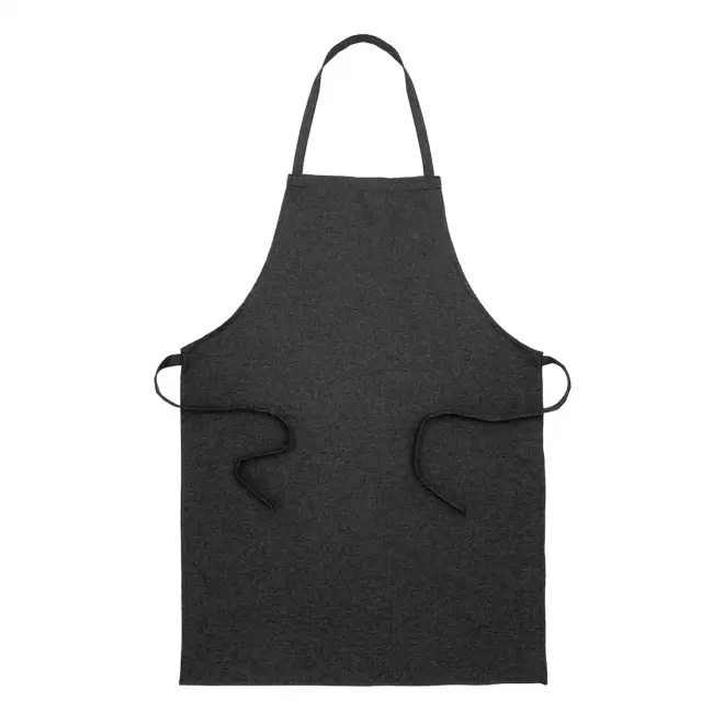 TABLIER SANS POCHE PERSONNALISE 'CUISTO RECYCLE' - noir