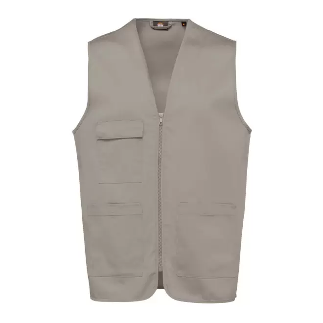 GILET DE TRAVAIL MIXTE PERSONNALISE 'PRACTO' - beige