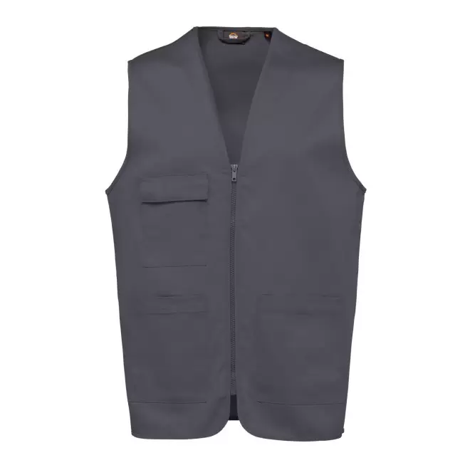 GILET DE TRAVAIL MIXTE PERSONNALISE 'PRACTO' - gris