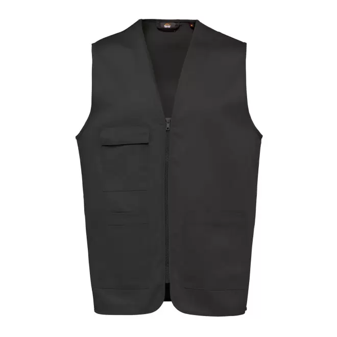GILET DE TRAVAIL MIXTE PERSONNALISE 'PRACTO' - gris foncé