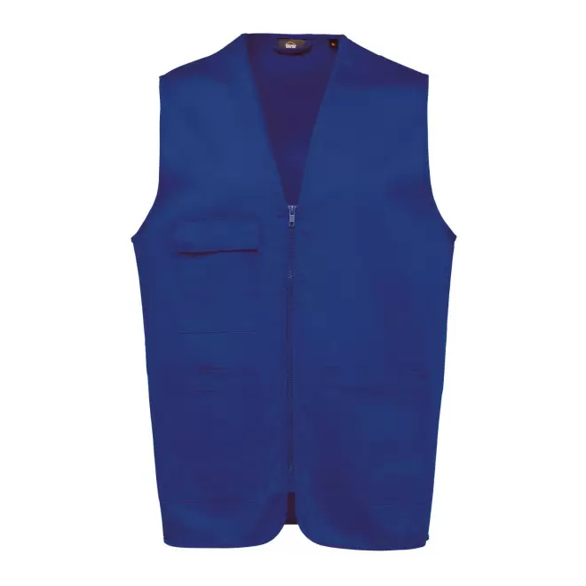 GILET DE TRAVAIL MIXTE PERSONNALISE 'PRACTO' - bleu royal