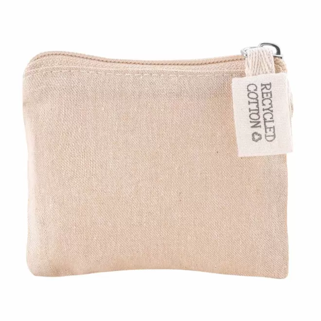 PORTE MONNAIE PERSONNALISE COTON RECYCLE 'BLAZE DENIM' - écru