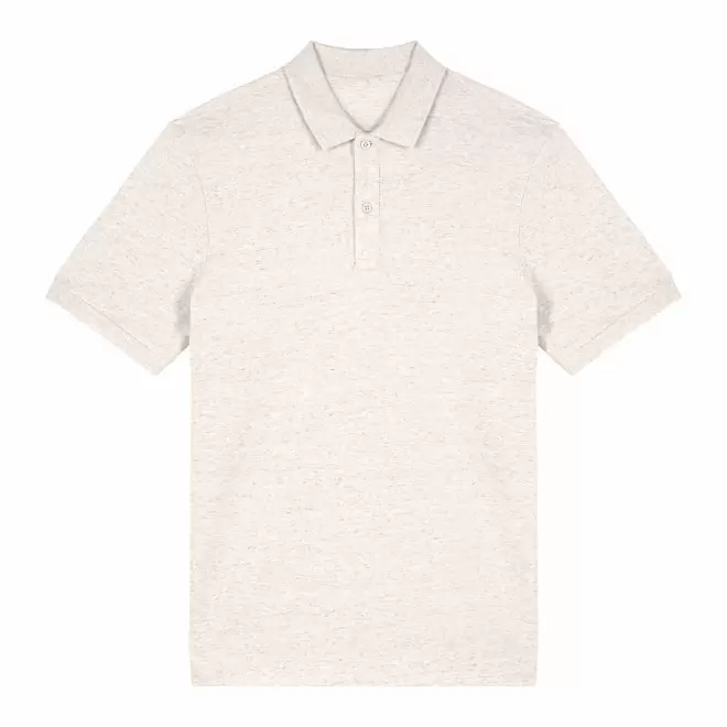 POLO MIXTE CHINE CLAIR PERSONNALISE 'PREPSTER 2.0' - beige chiné