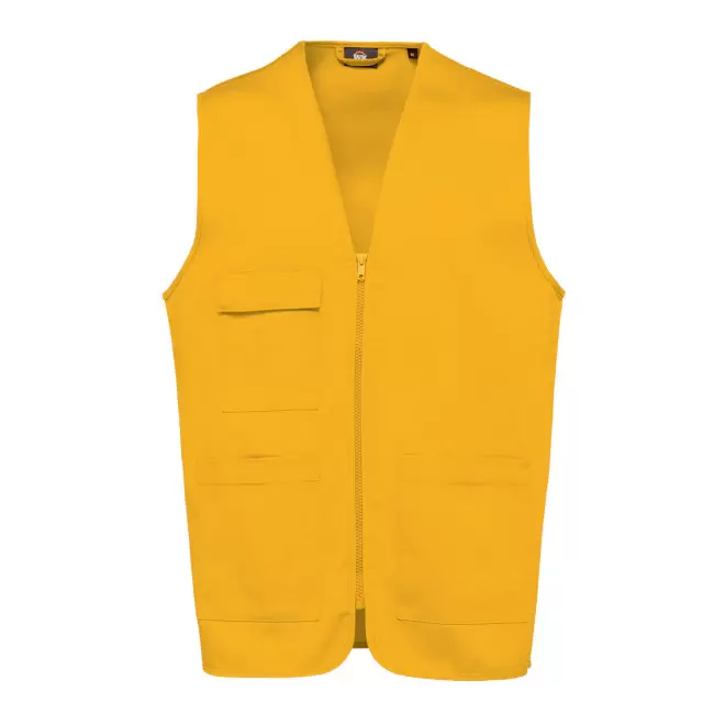 GILET DE TRAVAIL MIXTE PERSONNALISE 'PRACTO' - jaune