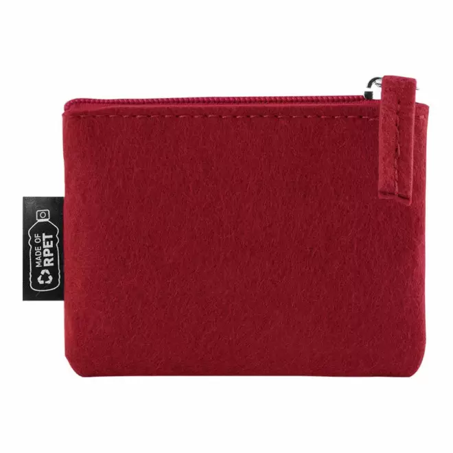 PORTE MONNAIE PERSONNALISE EN FEUTRE 'REDDY COULEUR' - rouge