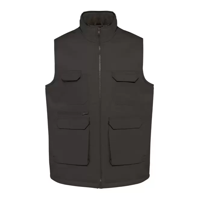GILET MULTIPOCHES MIXTE PERSONNALISE 'HARDICA' - gris foncé