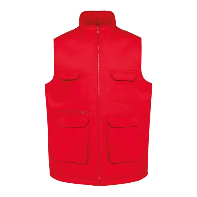 GILET MULTIPOCHES MIXTE PERSONNALISE 'HARDICA' - rouge