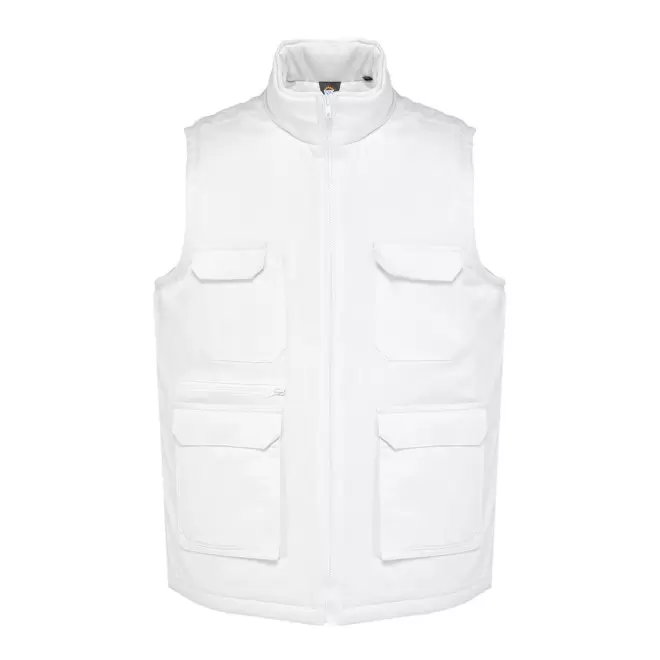 GILET MULTIPOCHES MIXTE PERSONNALISE 'HARDICA' - blanc
