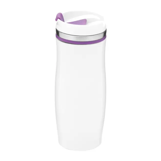 MUG ISOTHERME 400ML PERSONNALISABLE 'CREMA BLANC' - violet