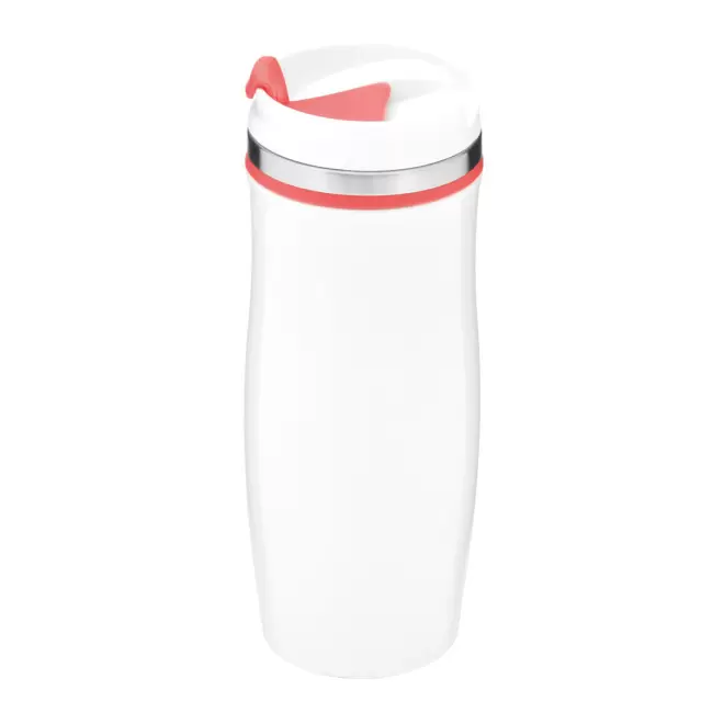 MUG ISOTHERME 400ML PERSONNALISABLE 'CREMA BLANC' - rouge