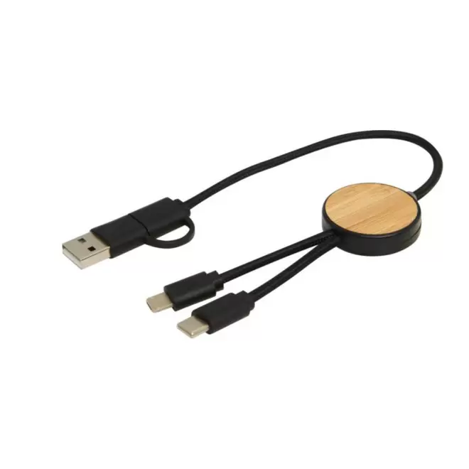 RAPIDE 4J - CABLE DE CHARGE PERSONNALISE 'ONTARIA COURT BOIS' - noir