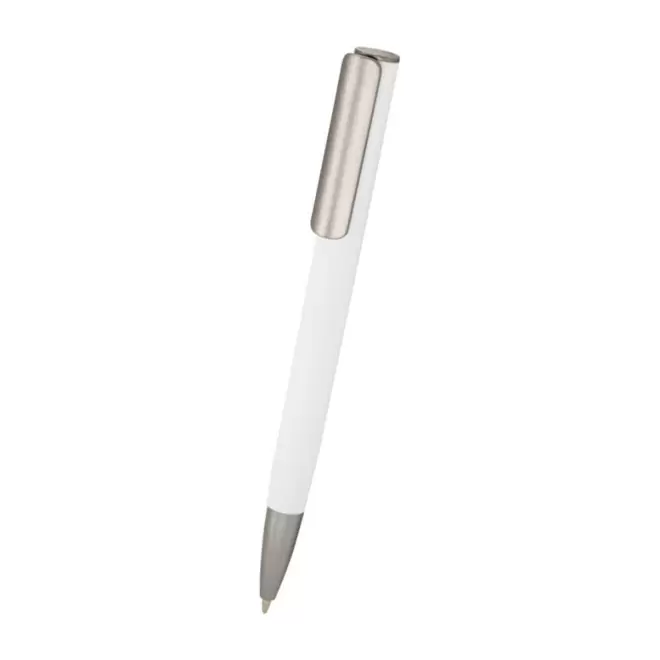 STYLO PERSONNALISE EN ALUMINIUM RECYCLE 'RENON'  - blanc