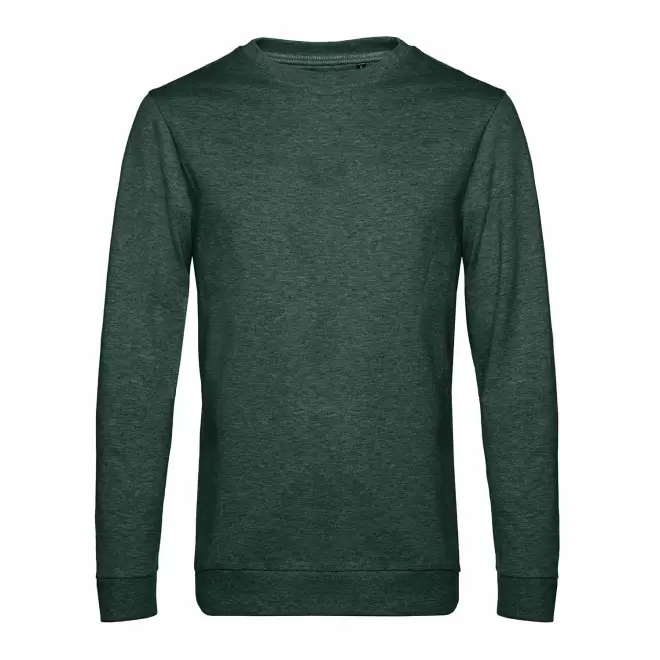 SWEAT COL ROND HOMME PERSONNALISABLE 'TERRY' - vert chiné