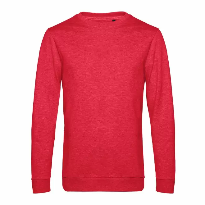 SWEAT COL ROND HOMME PERSONNALISABLE 'TERRY' - rouge chiné
