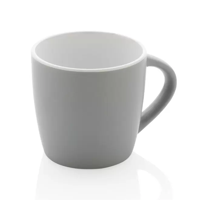 MUG CERAMIQUE BI COLOR 300ML PERSONNALISABLE 'MASHOW' - gris/blanc
