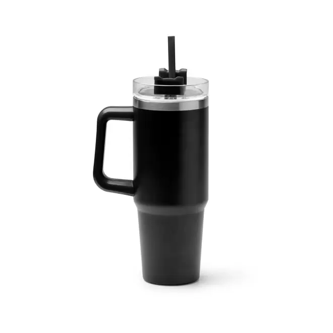 MUG ISOTHERME 870ML PERSONNALISABLE 'MUGLOT RECYCLE' - noir