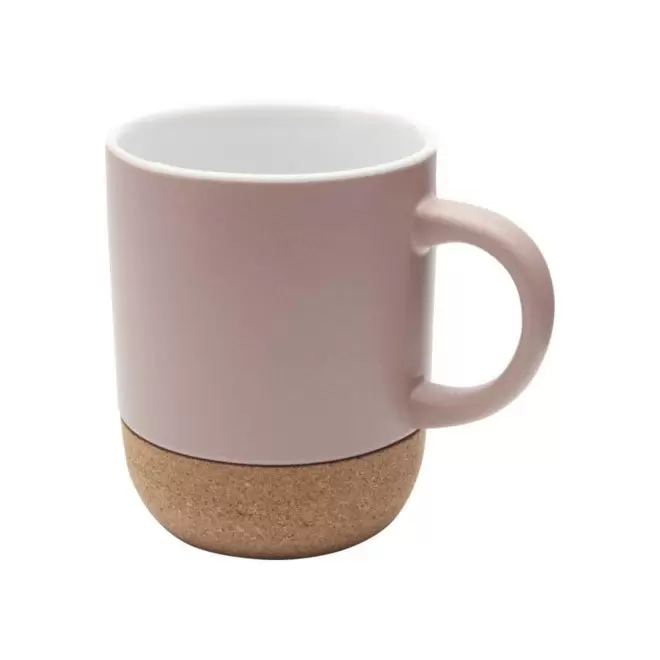 MUG CERAMIQUE ET LIÈGE PERSONNALISE 'STARTER COLOR' - rose