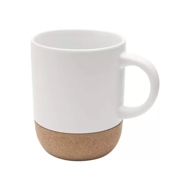 MUG CERAMIQUE ET LIÈGE PERSONNALISE 'STARTER COLOR' - blanc