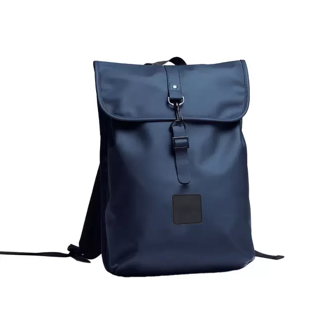 SAC A DOS BOUCLE EN PU PERSONNALISABLE 'SIMON' - bleu marine