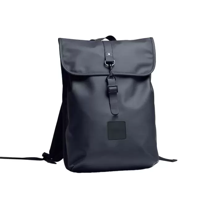 SAC A DOS BOUCLE EN PU PERSONNALISABLE 'SIMON' - noir
