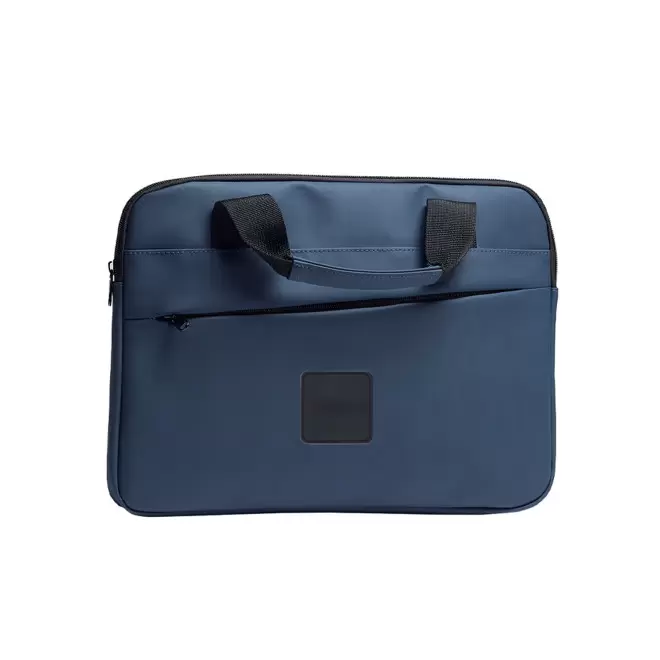 POCHETTE ORDINATEUR PERSONNALISABLE EN PU 'SIMON' - bleu marine