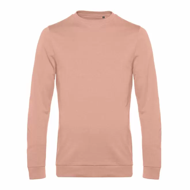 SWEAT COL ROND HOMME PERSONNALISABLE 'TERRY' - rose pâle