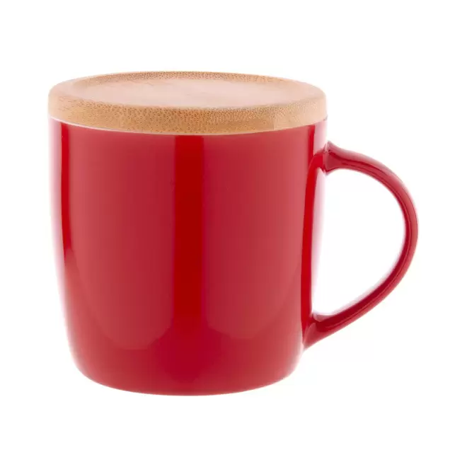 MUG CERAMIQUE 370ML PERSONNALISABLE 'MERAG BAMBOU' - rouge
