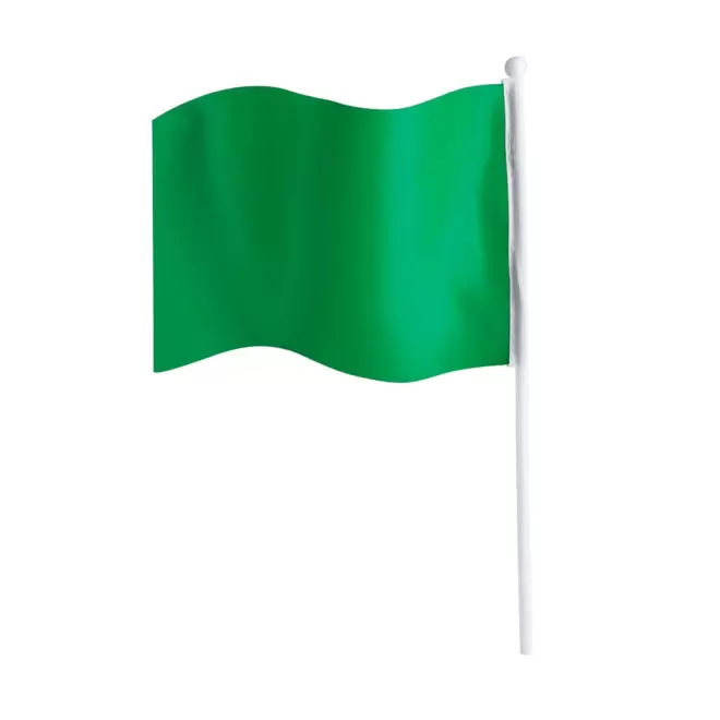 MINI DRAPEAU PERSONNALISABLE 'POLYFAN' - vert