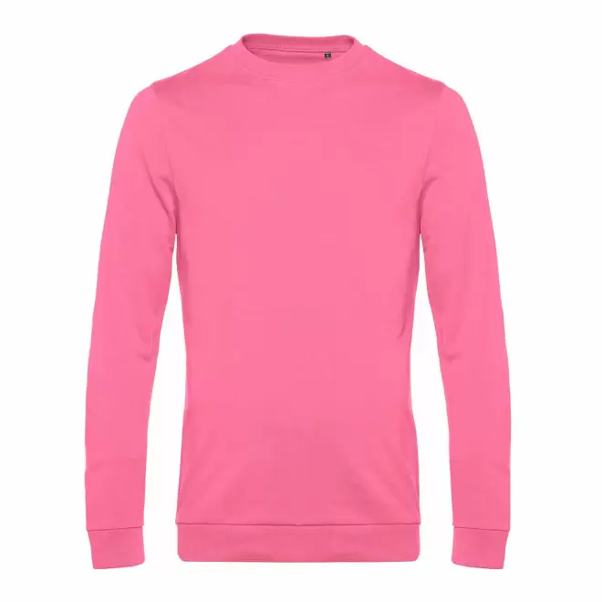 SWEAT COL ROND HOMME PERSONNALISABLE 'TERRY' - fuchsia