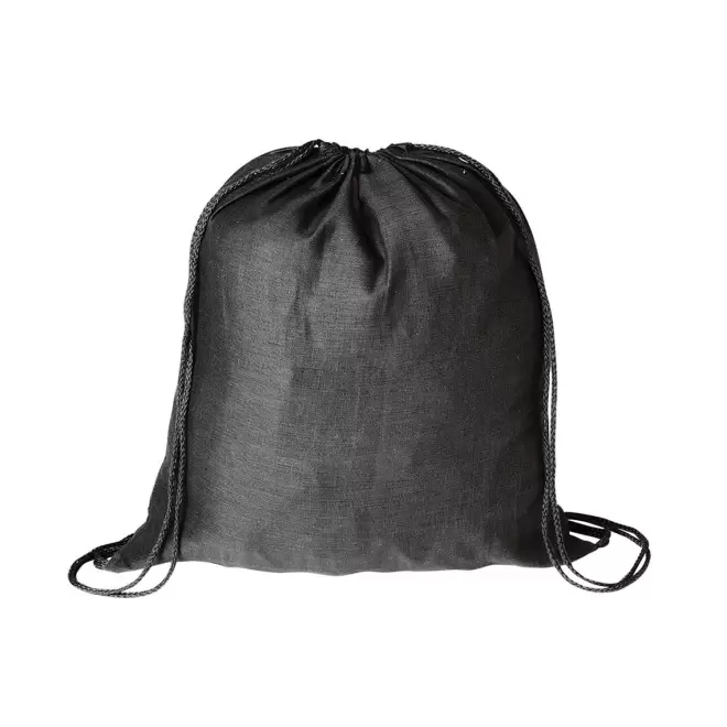 SAC A DOS CORDE COTON PERSONNALISABLE 'RHIDA COULEUR' - noir