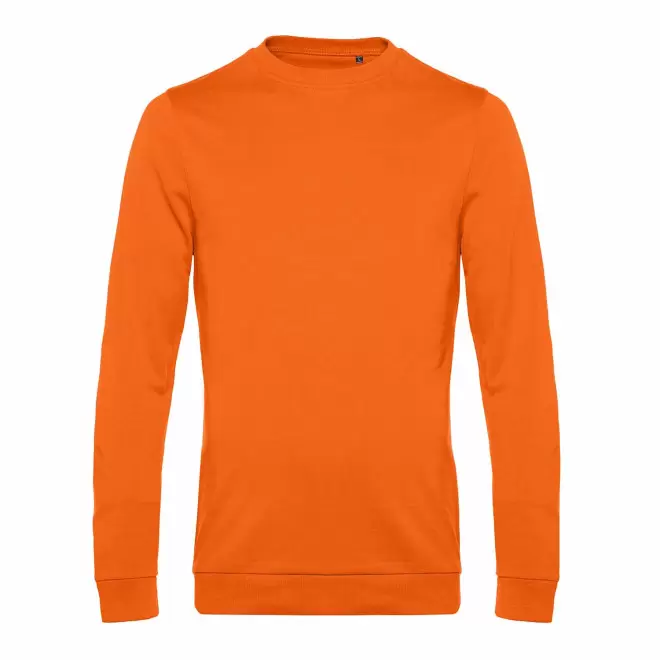 SWEAT COL ROND HOMME PERSONNALISABLE 'TERRY' - orange