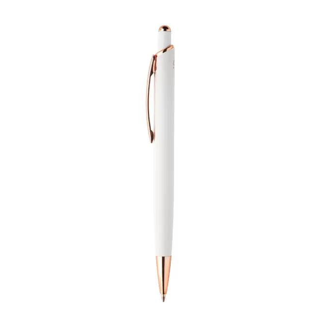 STYLO PERSONNALISABLE EN ALUMINIUM RECYCLE 'QUEEN' - blanc