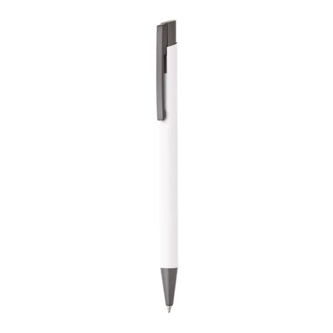 STYLO EN ALUMINIUM FIN PERSONNALISE 'MELEIS' - blanc