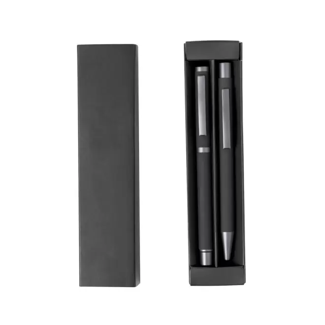 PARURE DE STYLOS PERSONNALISEE 'SOFTLY'  - noir