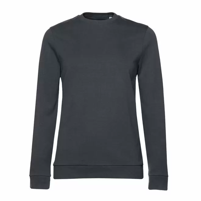 SWEAT COL ROND FEMME PERSONNALISABLE 'TERRY' - gris anthracite