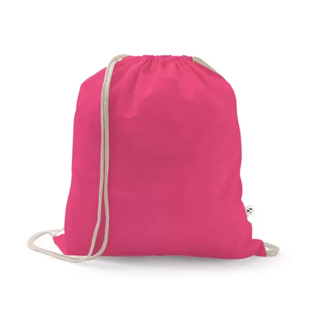 SAC A DOS CORDE RECYCLE PERSONNALISABLE 'PAPEY RECYCLE' - rose
