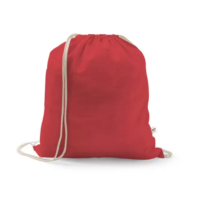 SAC A DOS CORDE RECYCLE PERSONNALISABLE 'PAPEY RECYCLE' - rouge