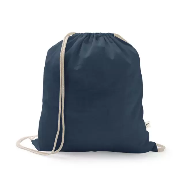 SAC A DOS CORDE RECYCLE PERSONNALISABLE 'PAPEY RECYCLE' - bleu marine
