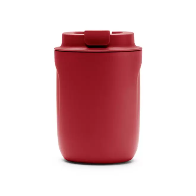 MUG ACIER ISOTHERME PERSONNALISABLE 250ML 'CLEROU' - rouge