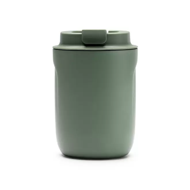 MUG ACIER ISOTHERME PERSONNALISABLE 250ML 'CLEROU' - vert