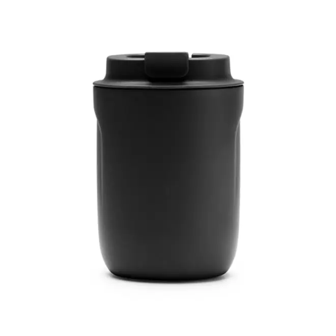 MUG ACIER ISOTHERME PERSONNALISABLE 250ML 'CLEROU' - noir
