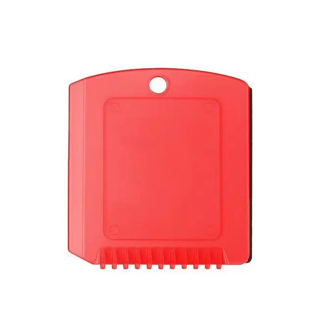 GRATTOIR PARE-BRISE PERSONNALISABLE 'ALPHA' - rouge transparent