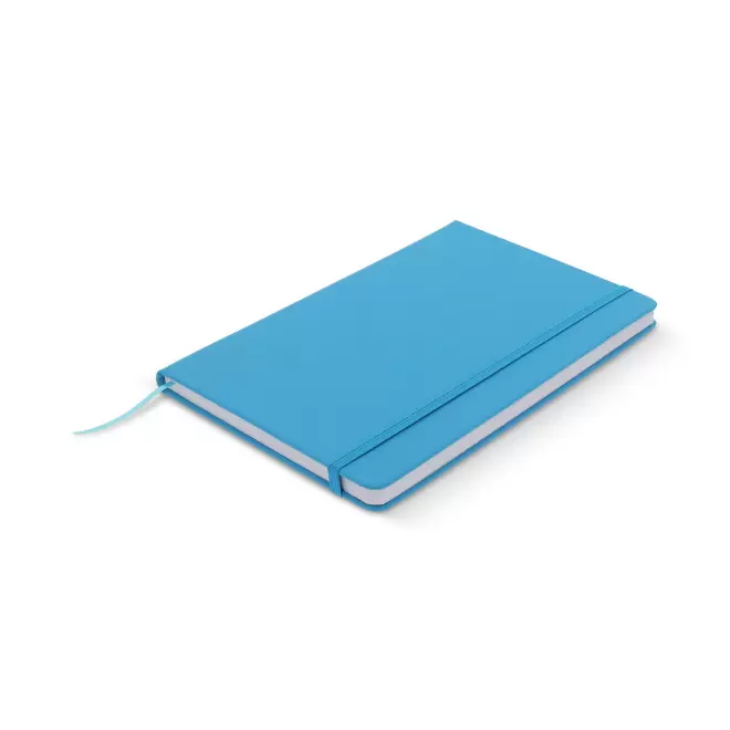 CARNET A5 PUBLICITAIRE EN PU 'DOTTED' - bleu clair