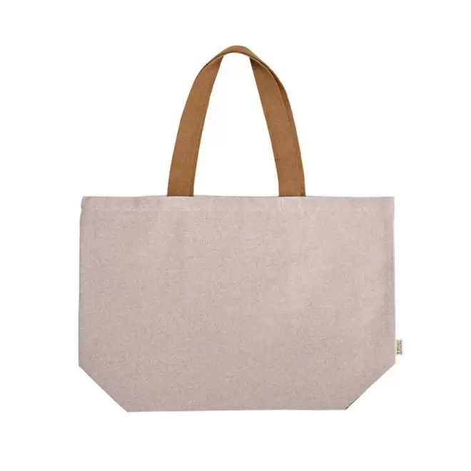 SAC XXL EN COTON RECYCLE PERSONNALISE 'SANTA BARBARA' - marron