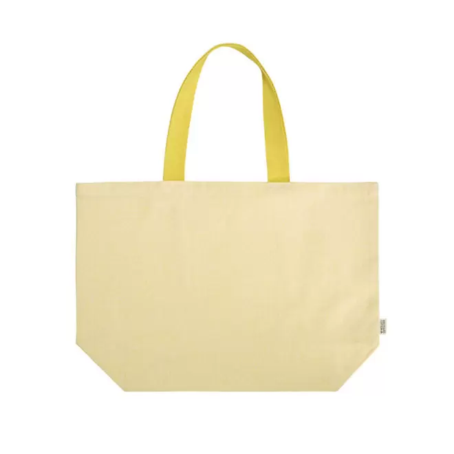 SAC XXL EN COTON RECYCLE PERSONNALISE 'SANTA BARBARA' - jaune