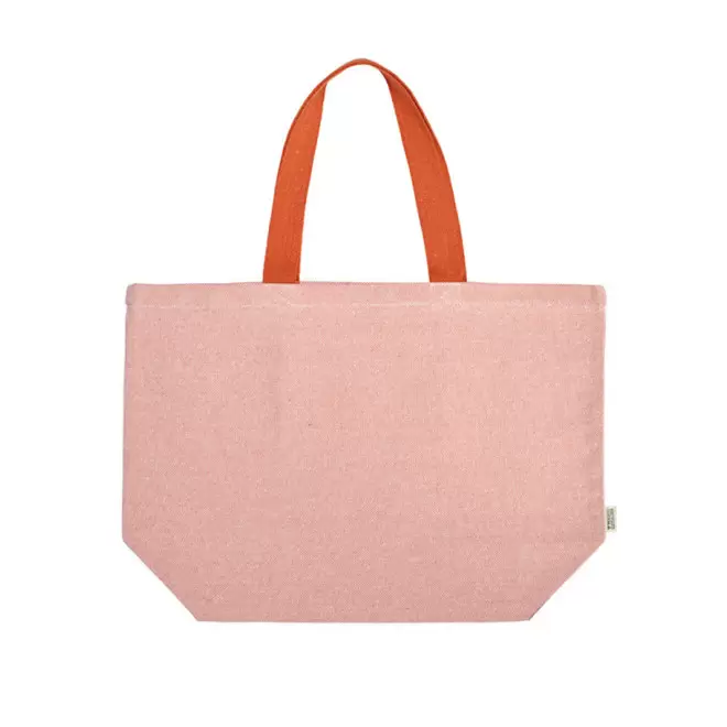 SAC XXL EN COTON RECYCLE PERSONNALISE 'SANTA BARBARA' - orange