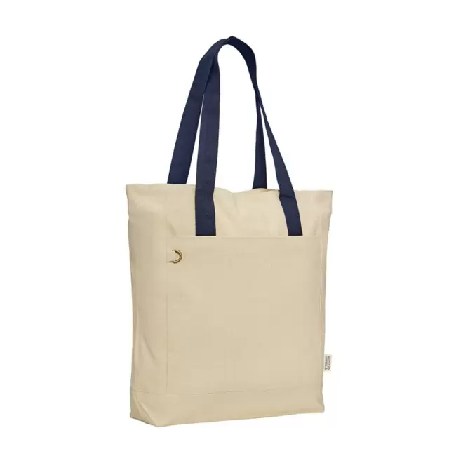 SAC T BOTTOM COTON RECYCLE PERSONNALISE 'BALTIMORE' - bleu marine