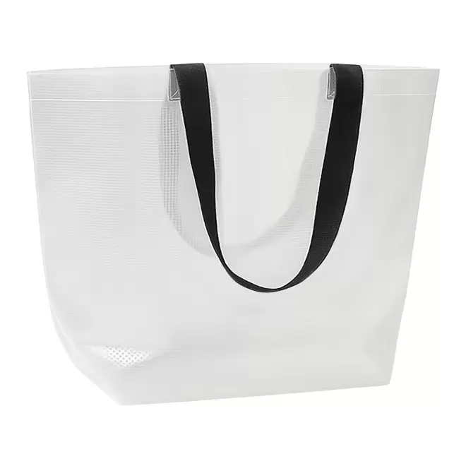 SAC PP LAMINE 110G PERSONNALISE 'PESCARA TRANSPARENT' - noir