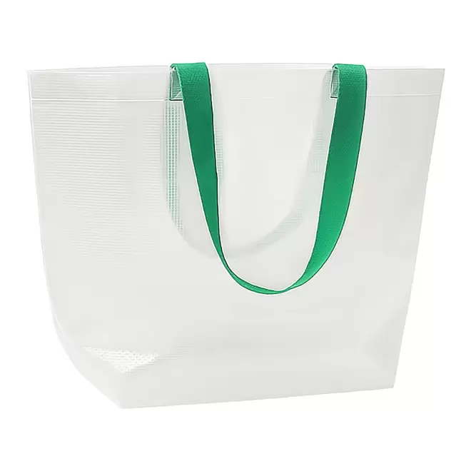 SAC PP LAMINE 110G PERSONNALISE 'PESCARA TRANSPARENT' - vert