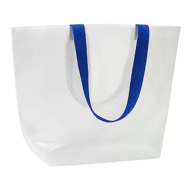 SAC PP LAMINE 110G PERSONNALISE 'PESCARA TRANSPARENT' - bleu